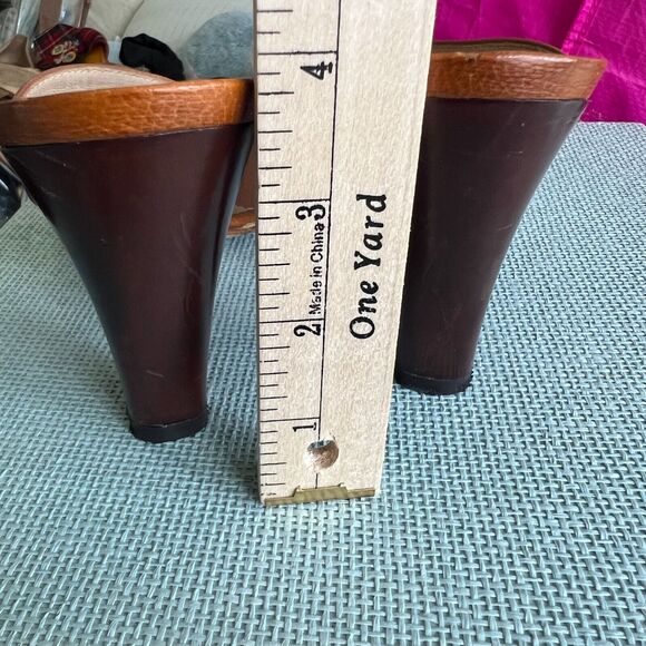 Giuseppe Zanotti Design Heeled Slides Sandals Brown Embellished Size 11 - Picture 4 of 6